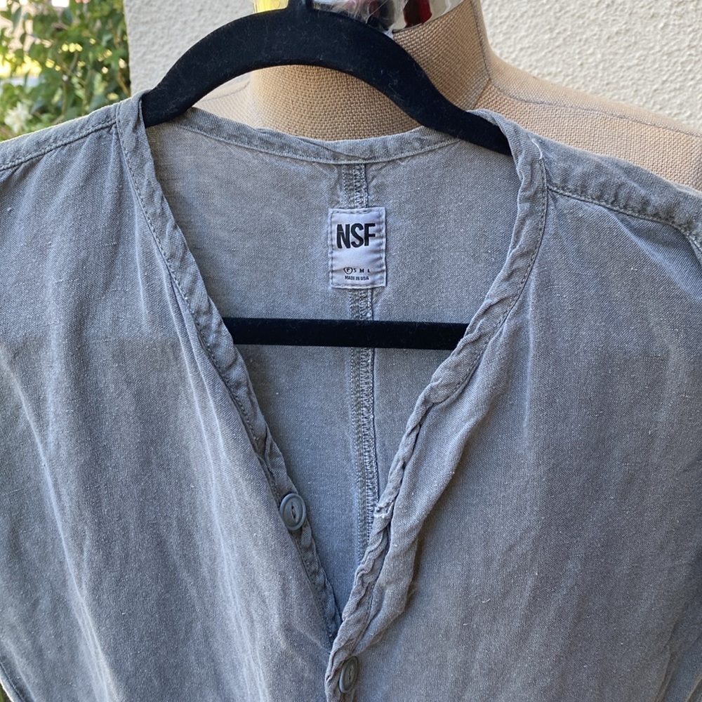 NSF great jumpsuit with belt loops and two great front pockets w/ a back pocket - Picture 3 of 14